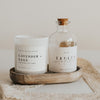 LAVENDER AND SAGE SOY CANDLE - WHITE JAR - 11 OZ
