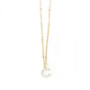 18" NON-TARNISH BEADED CHAIN WITH PEARL INITIAL