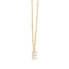 18" NON-TARNISH BEADED CHAIN WITH PEARL INITIAL