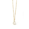 18" NON-TARNISH BEADED CHAIN WITH PEARL INITIAL