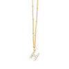 18" NON-TARNISH BEADED CHAIN WITH PEARL INITIAL