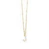 18" NON-TARNISH BEADED CHAIN WITH PEARL INITIAL