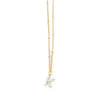 18" NON-TARNISH BEADED CHAIN WITH PEARL INITIAL