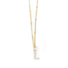 18" NON-TARNISH BEADED CHAIN WITH PEARL INITIAL