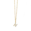 18" NON-TARNISH BEADED CHAIN WITH PEARL INITIAL