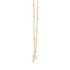18" NON-TARNISH BEADED CHAIN WITH PEARL INITIAL