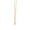 18" NON-TARNISH BEADED CHAIN WITH PEARL INITIAL