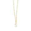 18" NON-TARNISH BEADED CHAIN WITH PEARL INITIAL