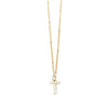 18" NON-TARNISH BEADED CHAIN WITH PEARL INITIAL
