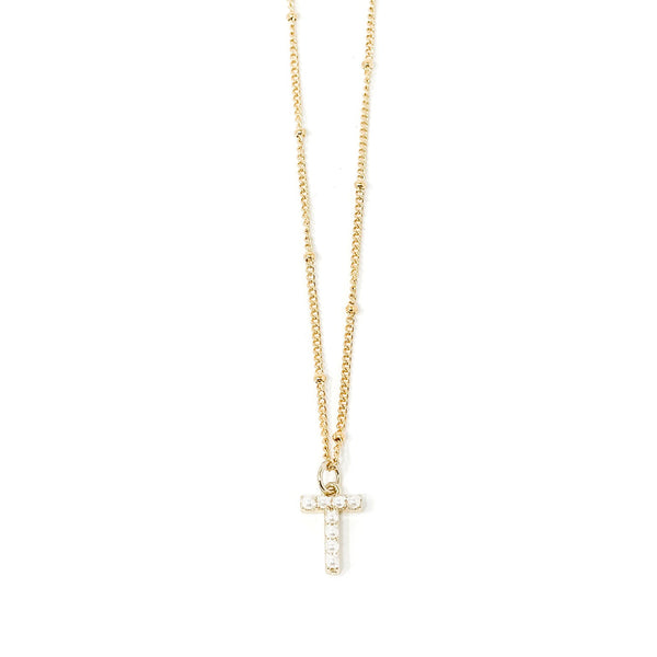 18" NON-TARNISH BEADED CHAIN WITH PEARL INITIAL