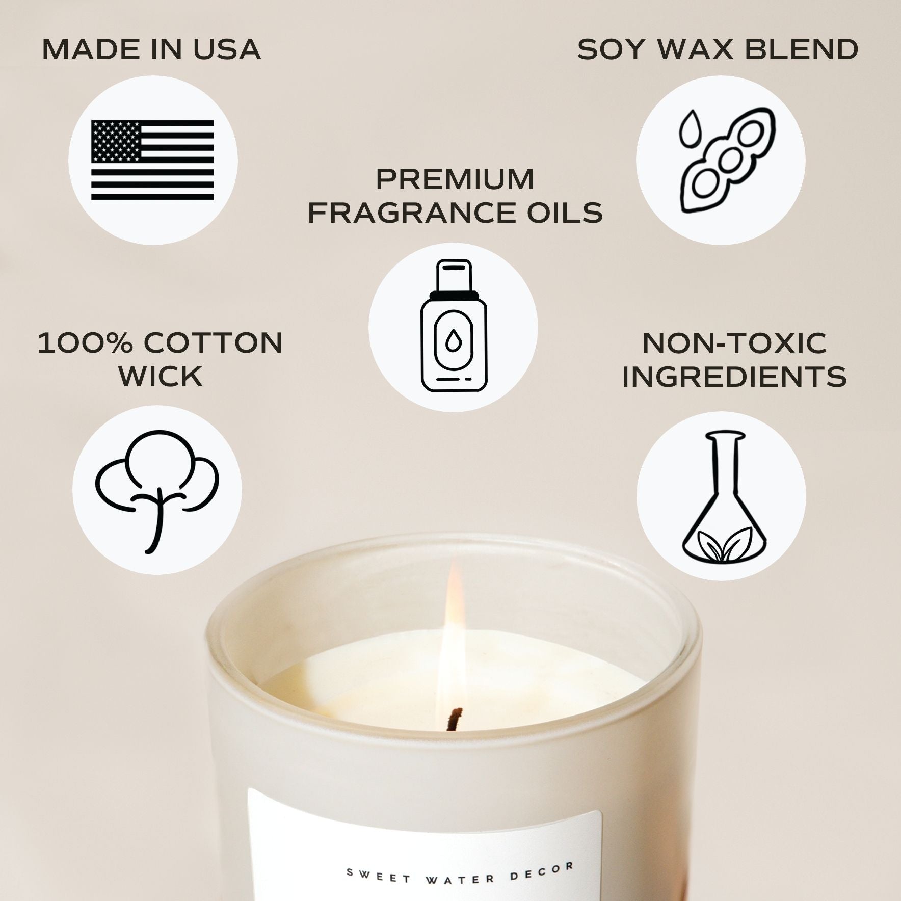 FAVORITE SWEATER SOY CANDLE - TAN MATTE JAR - 15 OZ