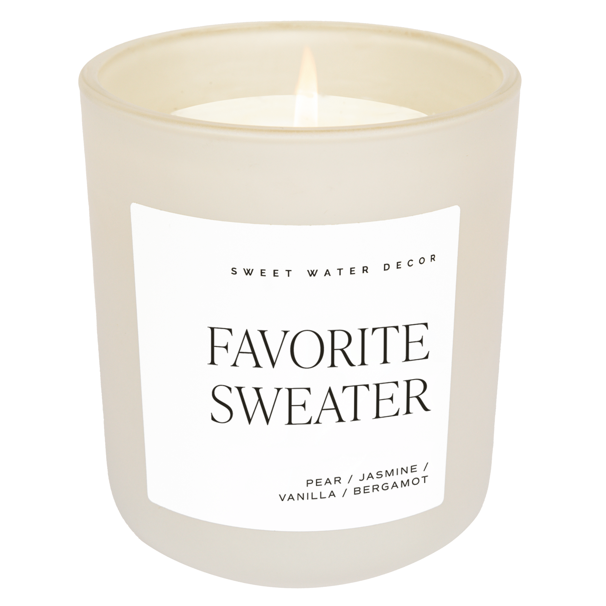 FAVORITE SWEATER SOY CANDLE - TAN MATTE JAR - 15 OZ