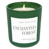 ENCHANTED FOREST SOY CANDLE - GREEN MATTE JAR - 15 OZ (CYPRESS AND FIG)