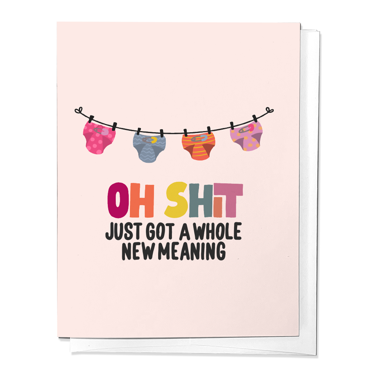 OH SHIT NEWBORN BABY CONGRATULATIONS GREETING CARD