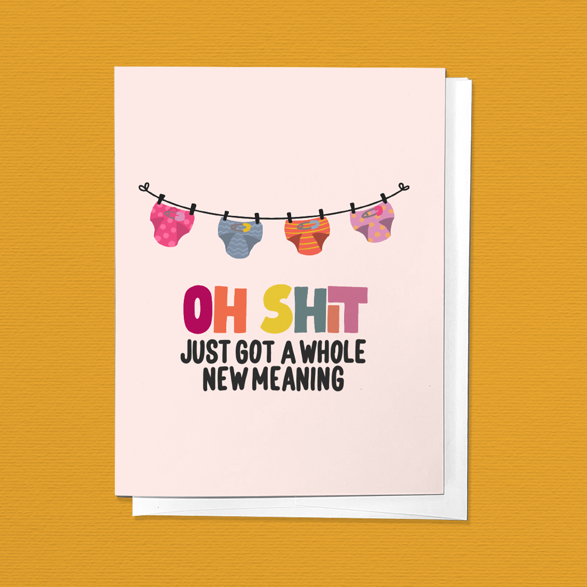 OH SHIT NEWBORN BABY CONGRATULATIONS GREETING CARD