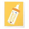 POPPIN BABY BOTTLES, FUNNY NEWBORN CONGRATS GREETING CARD