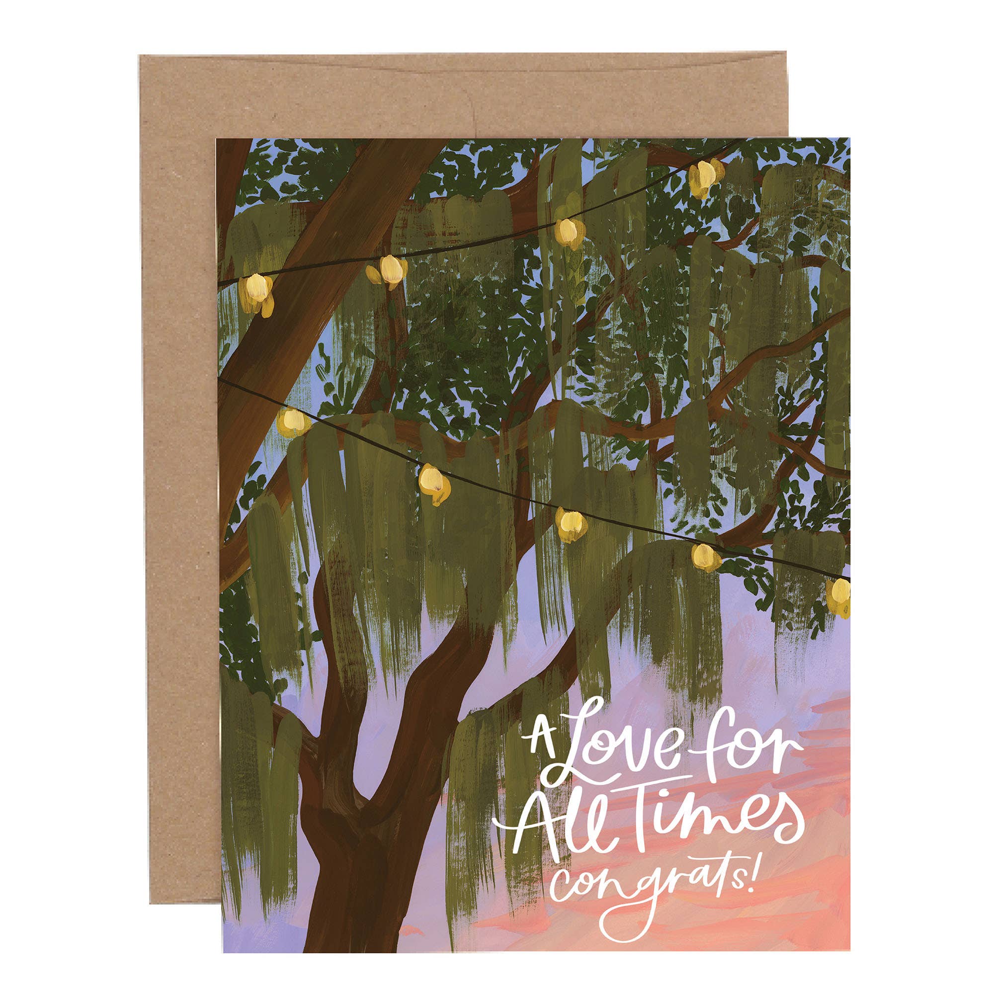 SPANISH MOSS WEDDING GREETING CARD