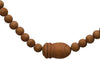 72"L WOOD BEAD GARLAND W/ ACORNS & JUTE TASSELS