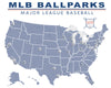 MLB BALLPARK CHECKLIST POSTER (MAJOR LEAGUE BASEBALL)