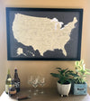 USA MAP POSTER - CHARCOAL GREY