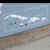 FRAMED USA PUSH PIN MAP - SLATE BLUE