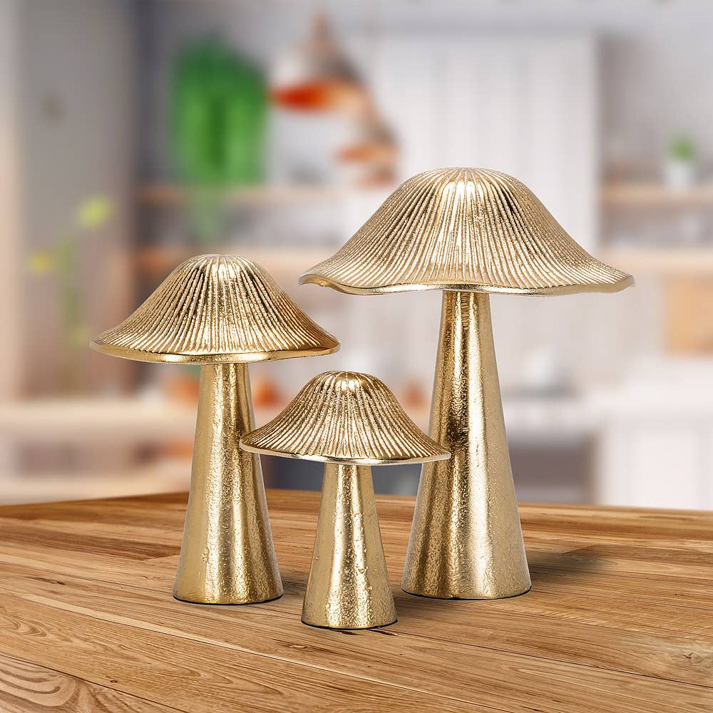 RIBBED MUSHROOM - GOLD: SMALL (4
