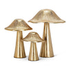 RIBBED MUSHROOM - GOLD: SMALL (4"H)