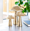 RIBBED MUSHROOM - GOLD: SMALL (4"H)