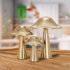 RIBBED MUSHROOM - GOLD: SMALL (4"H)
