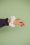 WHITE PUFFER OVERSIZED SCRUNCHIE