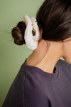 WHITE PUFFER OVERSIZED SCRUNCHIE