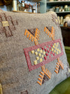 HAND-EMBROIDERED SQUARE THROW PILLOW