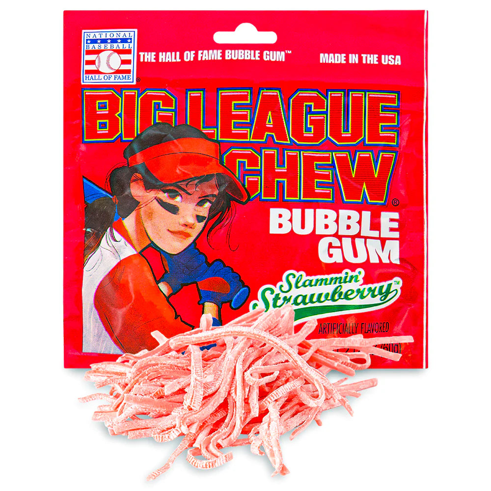 BIG LEAGUE CHEW SLAMMING' STRAWBERRY BUBBLE GUM