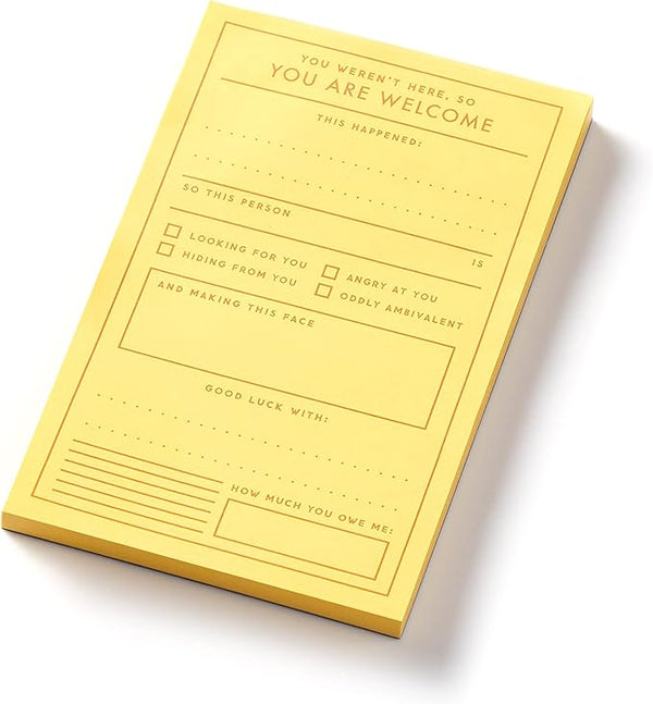 YOU ARE WELCOME MEMO PAD