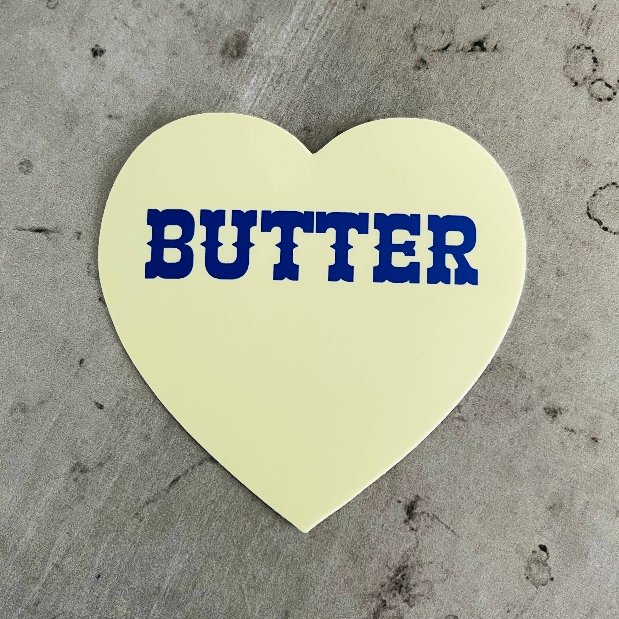 BUTTER HEART STICKER // FOODIE COOKING CHEF BAKERY GIFTS