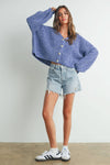 V-NECK BUTTON DOWN LONG SLEEVE CARDIGAN