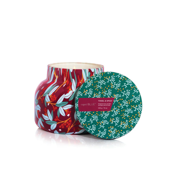 HOLIDAY PATTERN PLAY - TINSEL & SPICE SIGNATURE JAR, 19 oz