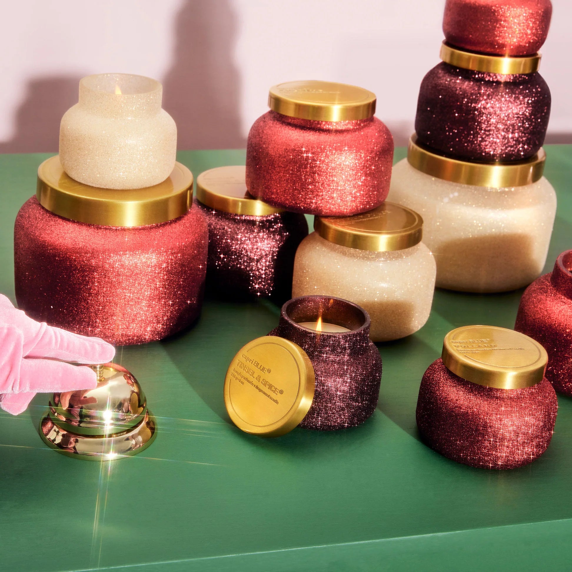GLAM - TINSEL & SPICE SIGNATURE JAR, 19 OZ