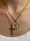 GOLD FULL SUN WHITE BACKROUND NECKLACE CBK