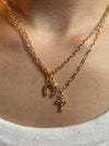 DOTTED CROSS PAPERCLIP CHAIN NECKLACE CBK