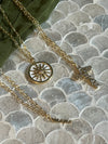GOLD FULL SUN WHITE BACKROUND NECKLACE CBK