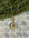 GOLD FULL SUN WHITE BACKROUND NECKLACE CBK