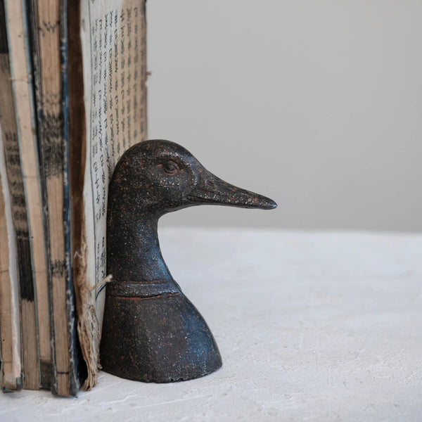 CAST IRON DUCK HEAD BOOKEND (SINGLE)