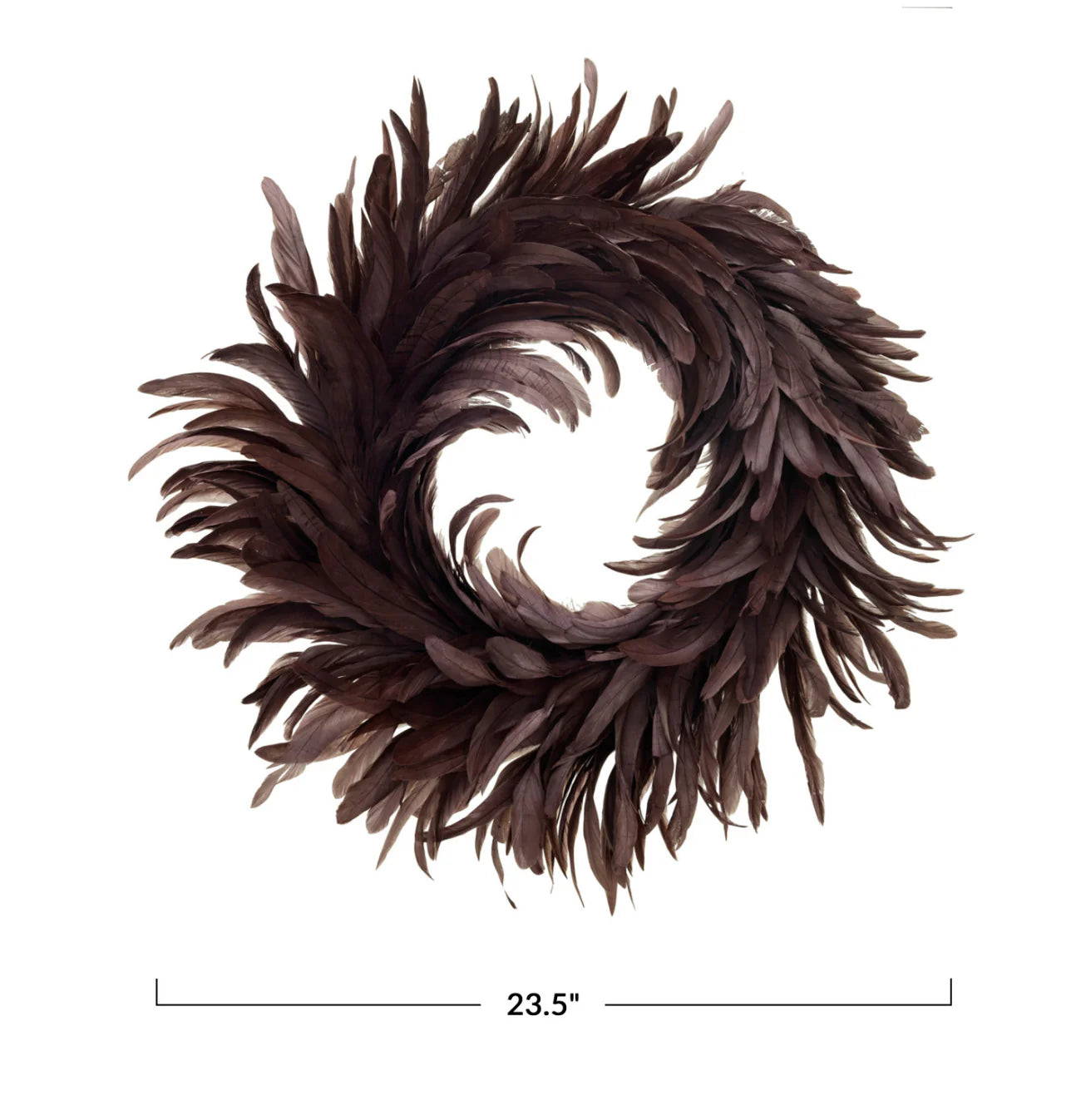 FEATHER WREATH, BURGUNDY