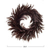 FEATHER WREATH, BURGUNDY