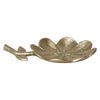 CAST ALUMINUM FLOWER SHAPED DISH, GOLD FINISH