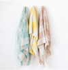 HAND-WOVEN COTTON THROW W/ FRINGE