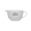4 Quart Stoneware Batter Bowl w/ Wax Relief Saying ©