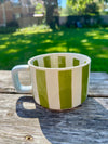 HAND-PAINTED STRIPED 14OZ STRIPED MUG