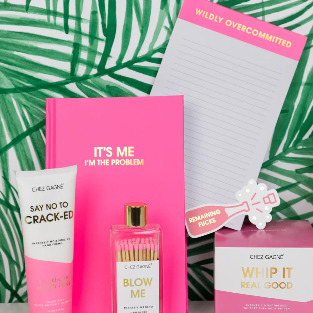 BLOW ME MATCHES - GLASS BOTTLE MATCHSTICKS PINK
